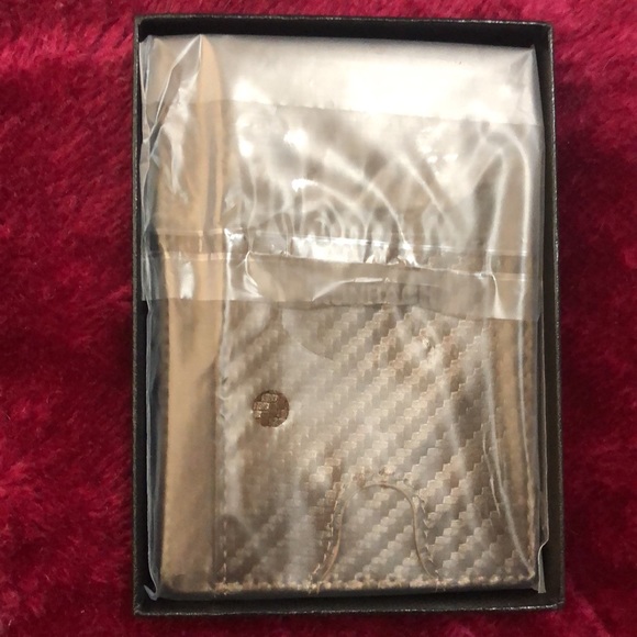 Brown Genuine Leather Pop-up Slim Wallet Card Holder